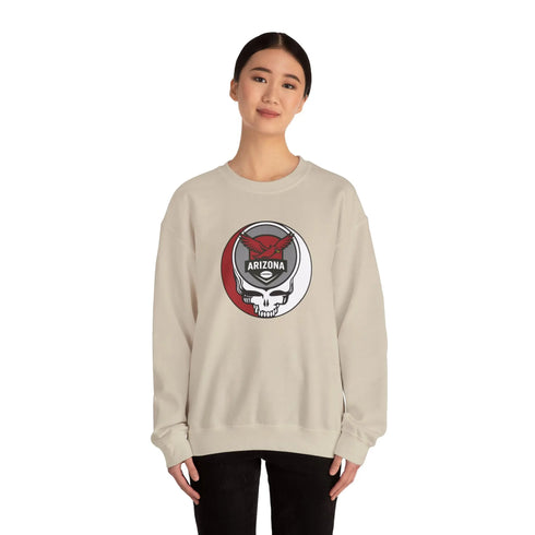 Grateful Dead - Arizona Cardinals Grateful Dead Stealie Crewneck Sweatshirt - StealieShop